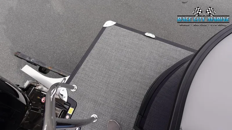 Slide: The Image of Barletta ARIA 22QC 2025 boat deck with Race City Marine logo. - 8