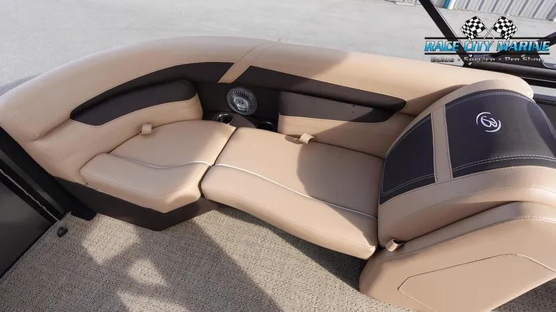 Slide: The Image of Luxurious seating in 2025 Barletta Cabrio 22QC pontoon boat interior. - 15