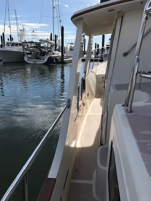 Slide: The Image of Pacific Seacraft 38T Fast Trawler, 2000 model, docked in marina. - 37