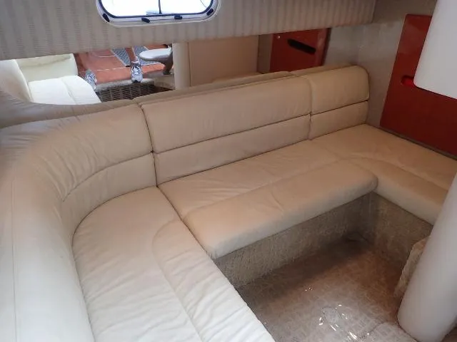 Slide: The Image of 2007 Formula 34 PC yacht interior with beige leather seating. - 15