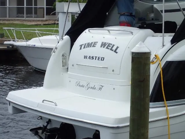 Slide: The Image of 2007 Formula 34 PC boat named "Time Well Wasted" docked in Punta Gorda, FL. - 4
