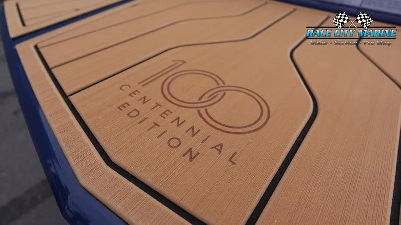 Slide: The Image of 2025 Nautique Super Air Nautique G25 Centennial Edition boat deck detail. - 12