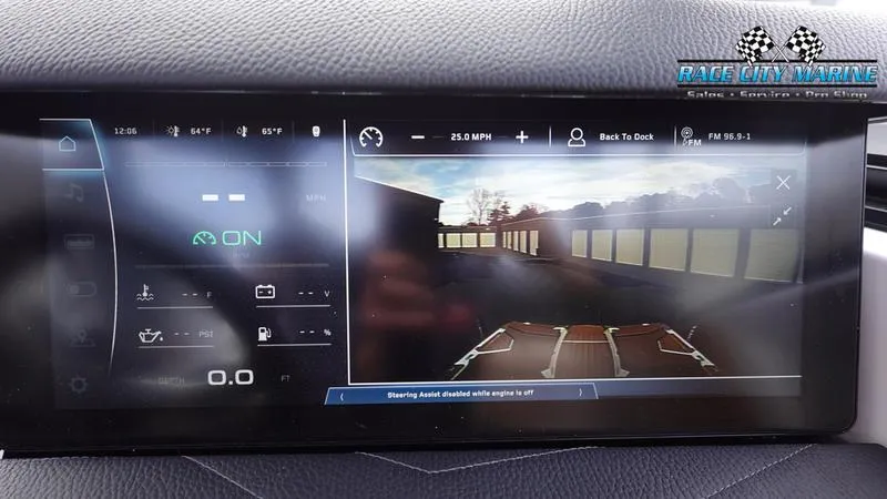 Slide: The Image of 2025 Nautique Super Air Nautique G25 dashboard display with navigation and control features. - 37