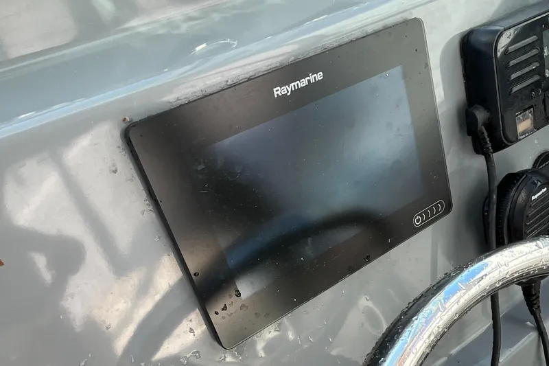 Slide: The Image of Raymarine display on 2019 Striper 200 Walkaround boat dashboard. - 12