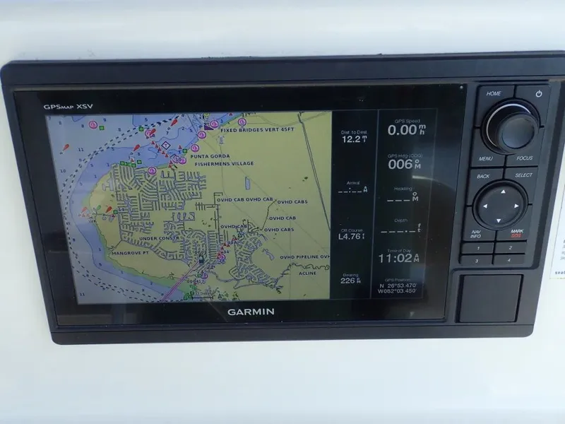 Slide: The Image of Garmin GPS display on 2016 Cobia 217 Center Console boat. - 4