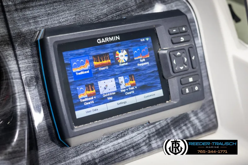 Slide: The Image of Garmin navigation system in 2023 Avalon LSZ CRB boat dashboard. - 36