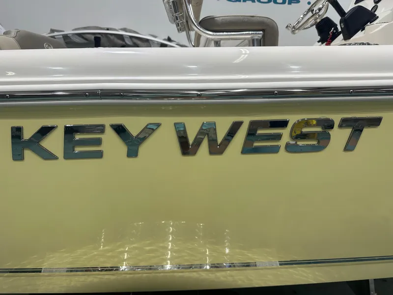 Slide: The Image of 2024 Key West 189FS boat logo on side panel. - 8