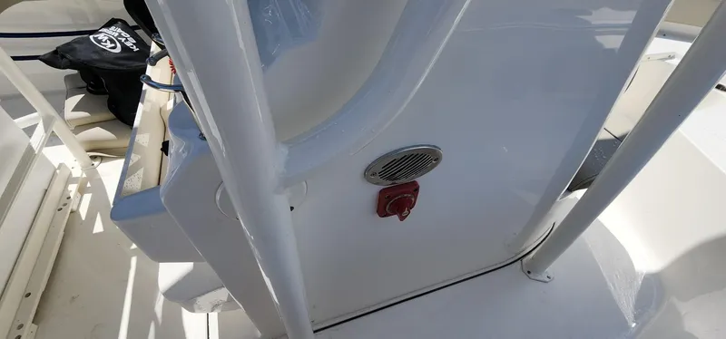 Slide: The Image of 2024 Key West 219fs boat interior with speaker and control panel. - 28
