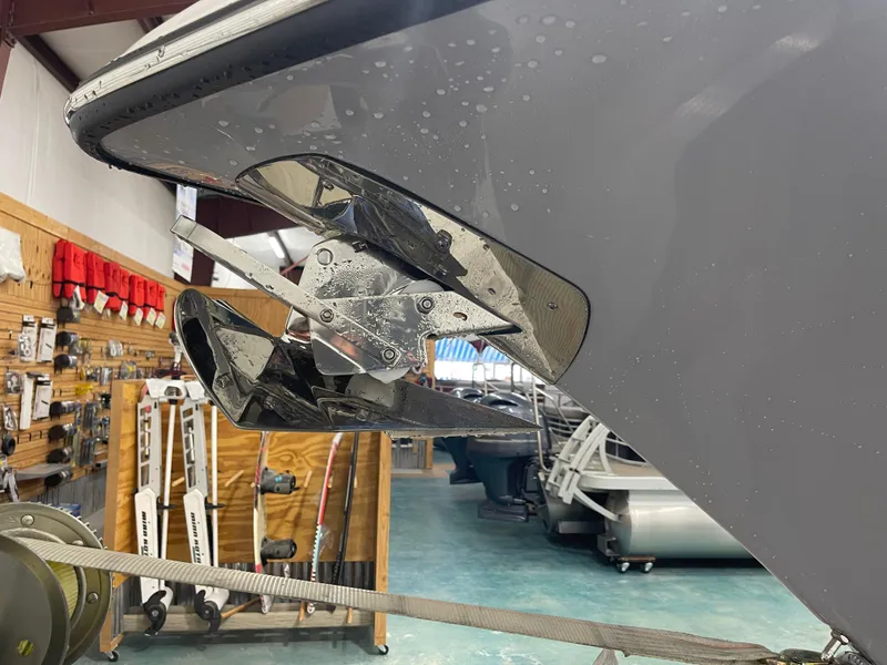 Slide: The Image of 2024 Key West 291FS boat anchor detail in showroom setting. - 17