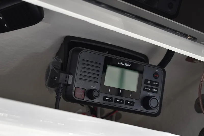 Slide: The Image of Garmin marine radio installed on 2025 Key West 244 CC boat. - 37