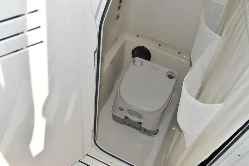 Slide: The Image of Portable toilet in 2025 Key West 244 CC boat cabin. - 43