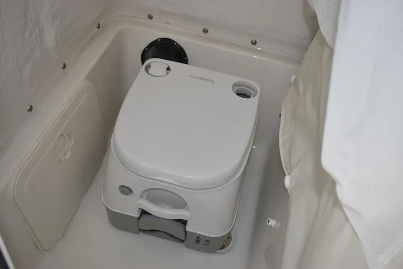 Slide: The Image of Portable toilet in 2025 Key West 244 CC boat cabin. - 44
