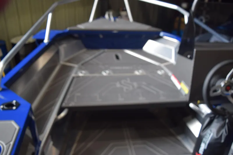 Slide: The Image of 2024 Stabicraft 1550 Frontier SportFish interior with modern design and spacious layout. - 15