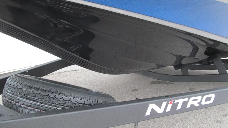 Slide: The Image of 2025 Nitro Z20 XL Pro boat trailer with spare tire. - 13