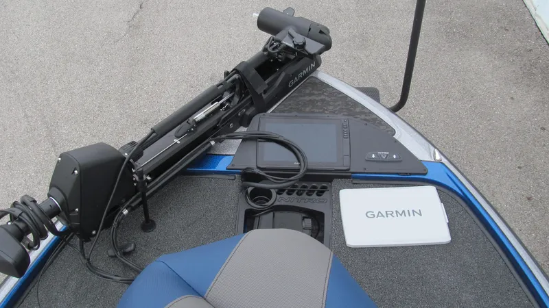 Slide: The Image of 2025 Nitro Z20 XL Pro boat with Garmin equipment on deck. - 8