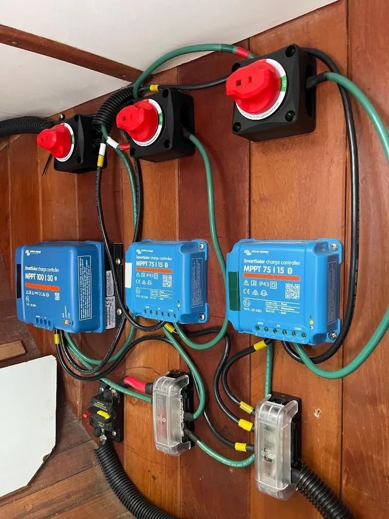 Slide: The Image of Electrical setup on a 1979 C & L Explorer Center Cockpit Cutter sailboat. - 31