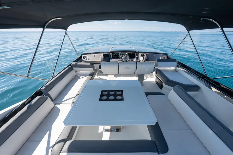 Slide: The Image of Luxury interior of 2019 Galeon 650 Sky yacht with ocean view. - 23