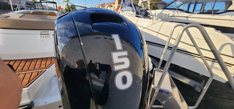 Slide: The Image of 2024 Bayliner VR6 Bowrider OB with 150 horsepower outboard engine. - 18