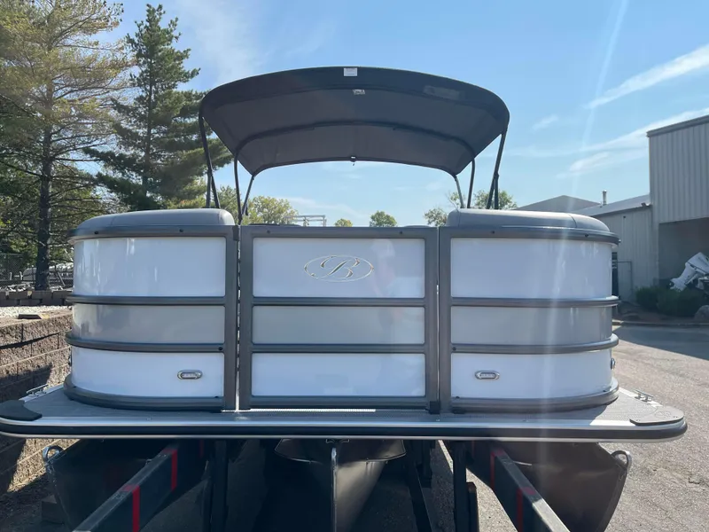 Slide: The Image of 2025 Bentley Pontoons Legacy 203 Navigator, sleek design, outdoor setting, sunny day. - 5