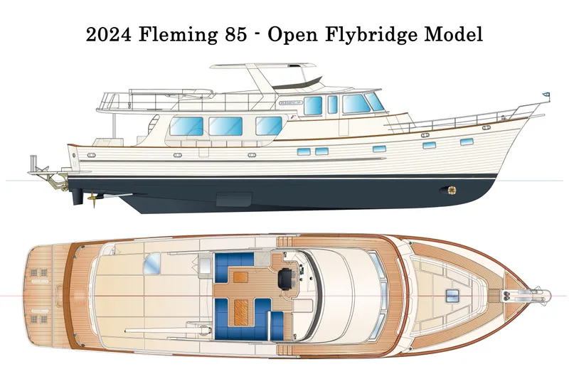 Slide: The Image of Fleming 85 – Open Flybridge 2024 - 51
