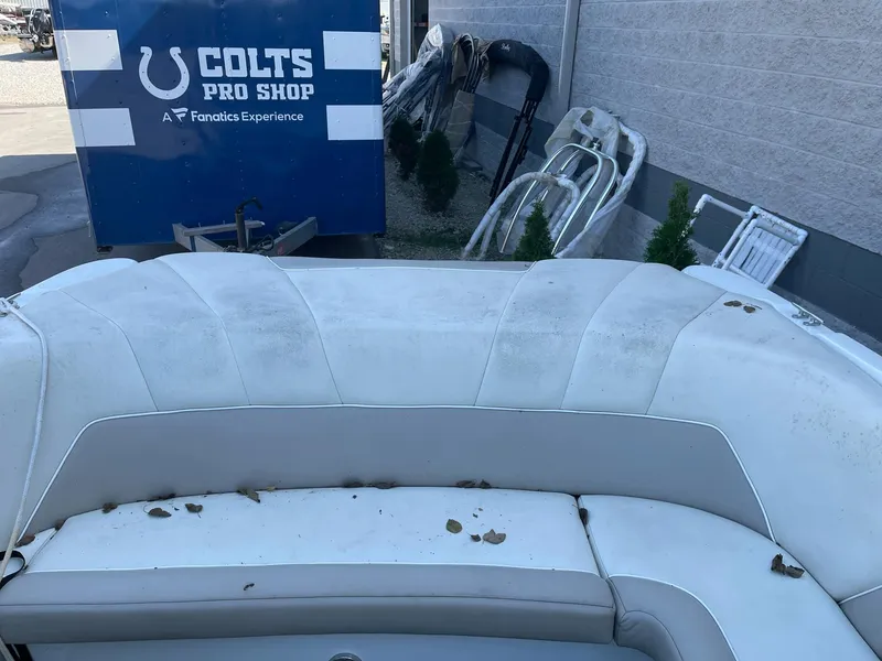 Slide: The Image of 1996 Cobalt 190 Bowrider boat interior with leaves, near Colts Pro Shop. - 18