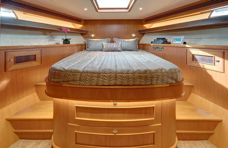 Slide: The Image of Luxurious bedroom interior of 2020 Outer Reef Yachts 720 Deluxbridge Motoryacht. - 16