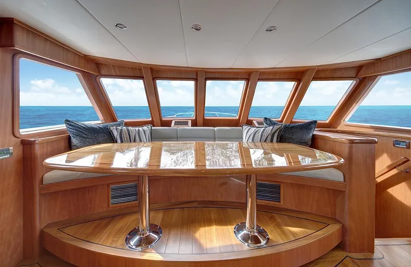 Slide: The Image of Luxurious interior of 2020 Outer Reef Yachts 720 Deluxbridge Motoryacht with ocean view. - 9