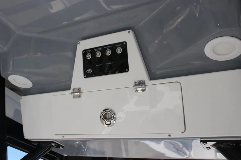 Slide: The Image of Control panel of 2025 Sea Fox 288 Commander boat interior. - 28