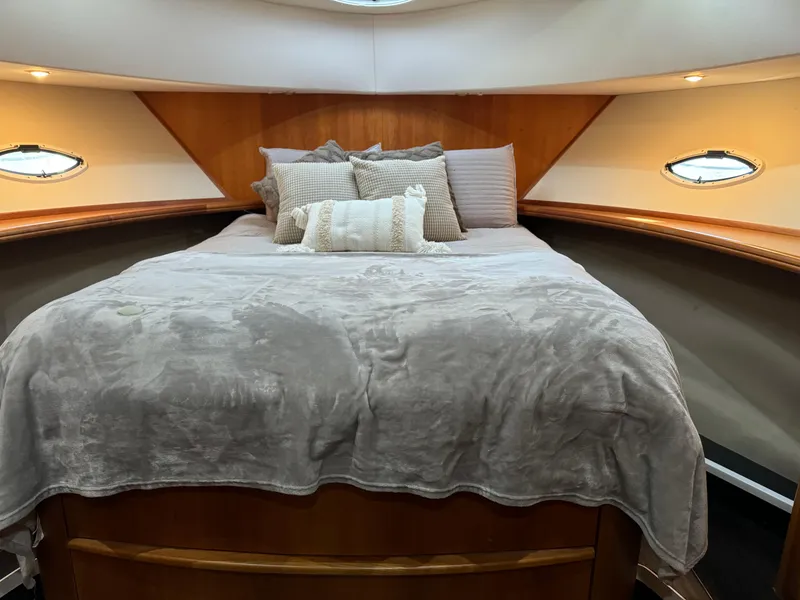 Slide: The Image of Luxurious bedroom interior of 2001 Silverton 410 Sport Bridge yacht. - 12