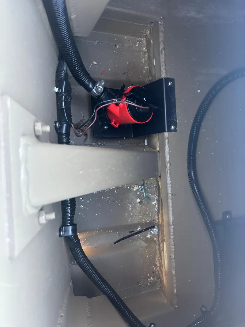 Slide: The Image of 2025 Edge Duck Boats 556 DB interior wiring and components. - 3