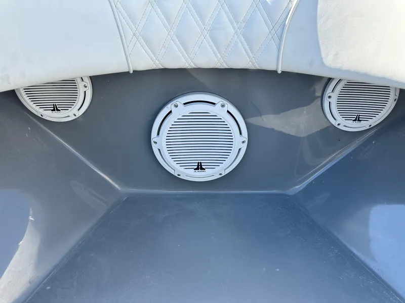 Slide: The Image of Contender 36 Open 2005 boat speakers and seating detail. - 13