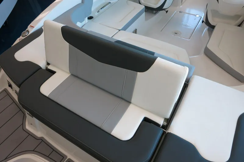 Slide: The Image of 2024 Chaparral 23 SSi OB boat interior with stylish seating design. - 33