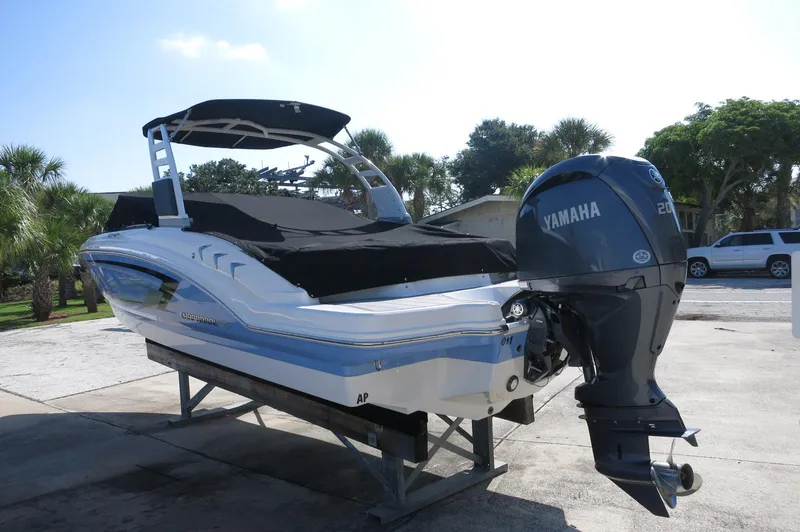 Slide: The Image of 2024 Chaparral 23 SSi OB boat with Yamaha outboard engine on display. - 40