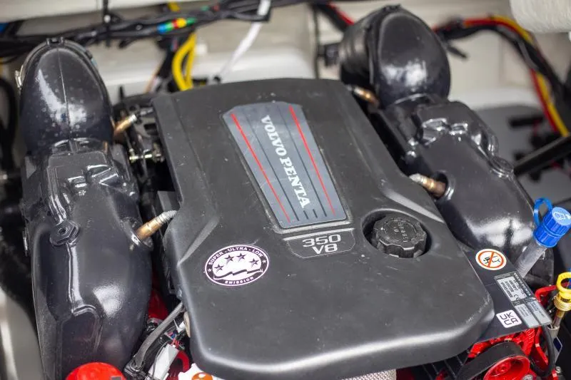 Slide: The Image of Volvo Penta 350 V8 engine in 2025 Four Winns H6 boat. - 13