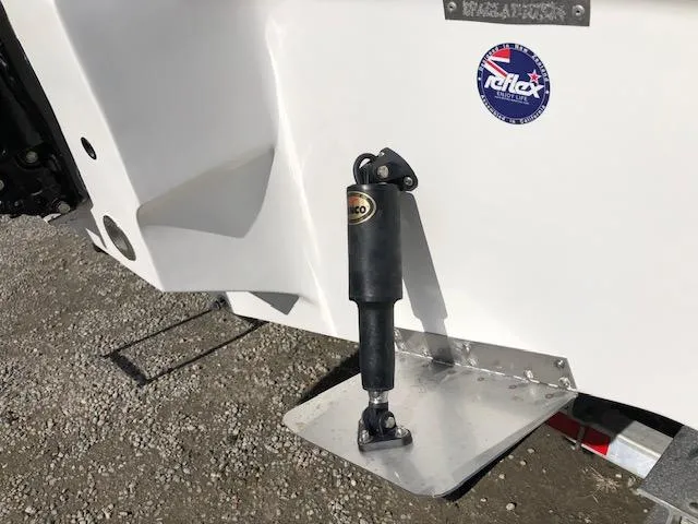Slide: The Image of 2024 Reflex Gladiator boat trim tab and hydraulic system detail. - 30