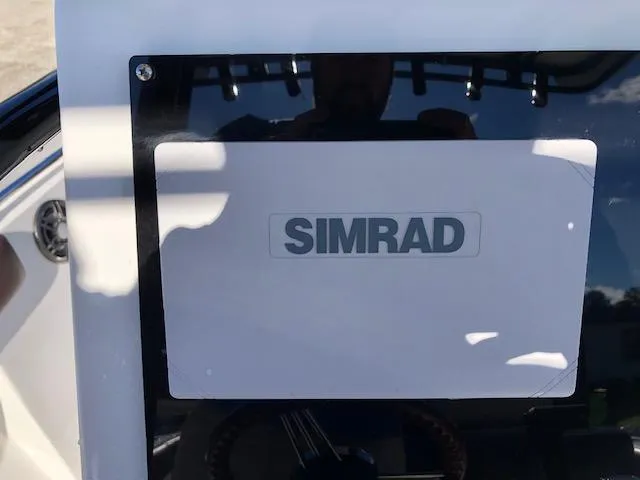Slide: The Image of Simrad display on 2024 Reflex Gladiator boat dashboard. - 31