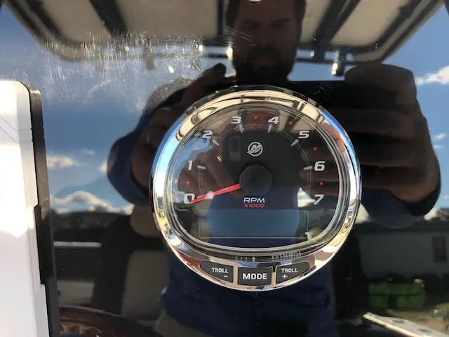 Slide: The Image of Close-up of a 2024 Reflex Gladiator RPM gauge with reflection. - 34