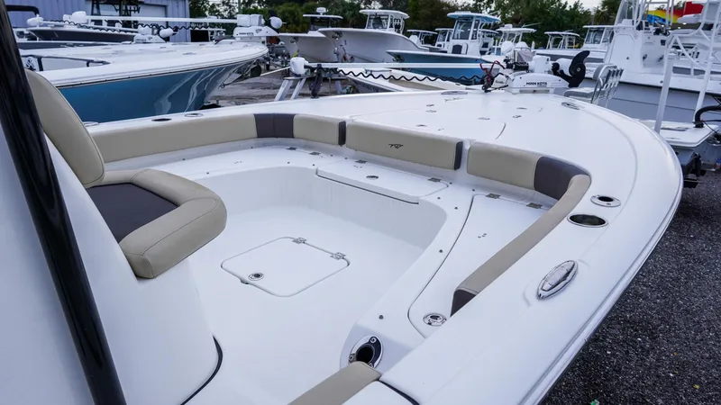 Slide: The Image of 2022 Tidewater 2300 Carolina Bay boat with spacious seating and sleek design. - 9