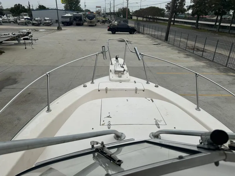 Slide: The Image of 1995 Grady-White 268 Islander WA boat on display in a parking lot. - 15