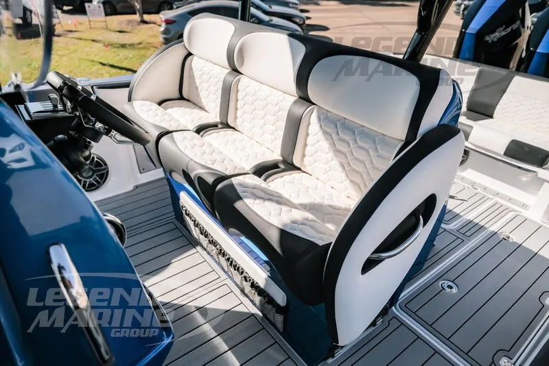 Slide: The Image of Luxurious seating in 2025 Nor-Tech 340 Sport boat with elegant design and premium materials. - 24