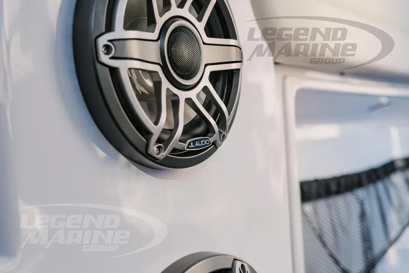 Slide: The Image of Close-up of JL Audio speakers on 2025 Nor-Tech 340 Sport boat. - 31