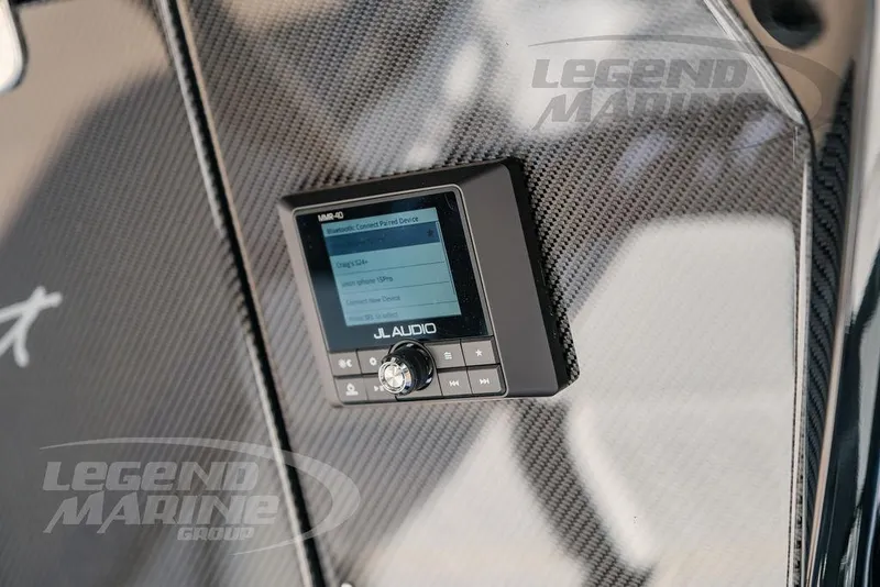 Slide: The Image of JL Audio system on 2025 Nor-Tech 340 Sport carbon fiber dashboard. - 33