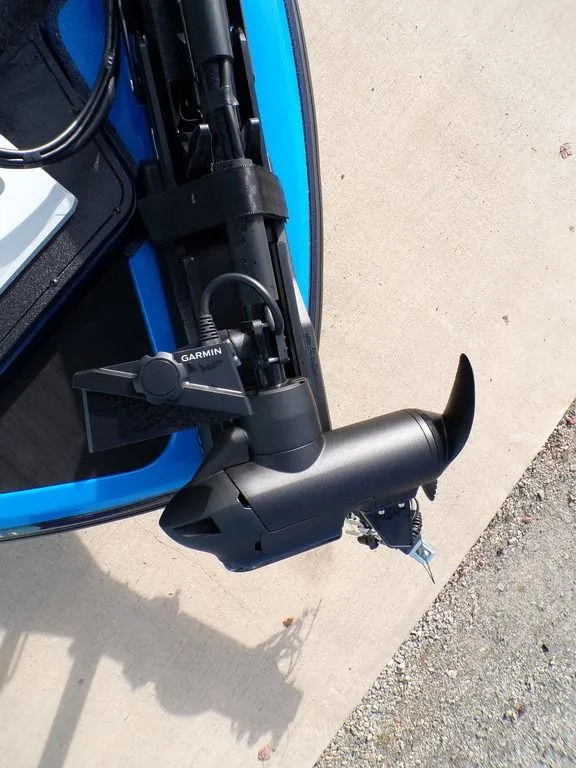 Slide: The Image of 2025 Nitro Z18 Pro boat with Garmin trolling motor, top view. - 12