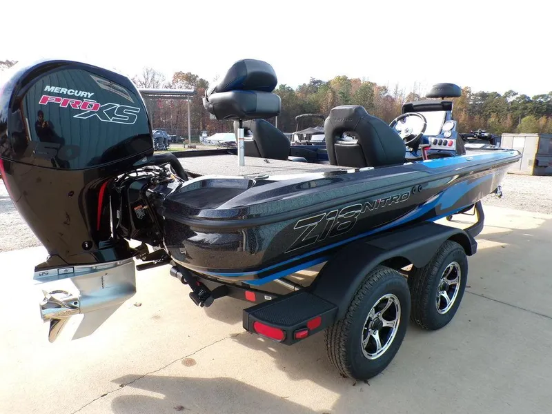 Slide: The Image of 2025 Nitro Z18 Pro fishing boat with Mercury Pro XS engine. - 8