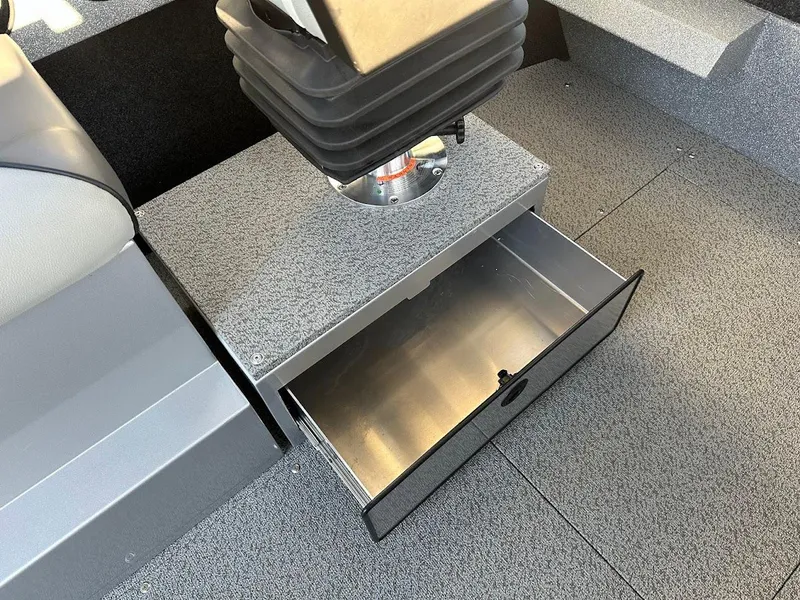 Slide: The Image of Open storage drawer in 2025 KingFisher 2625 Coastal Express boat interior. - 46