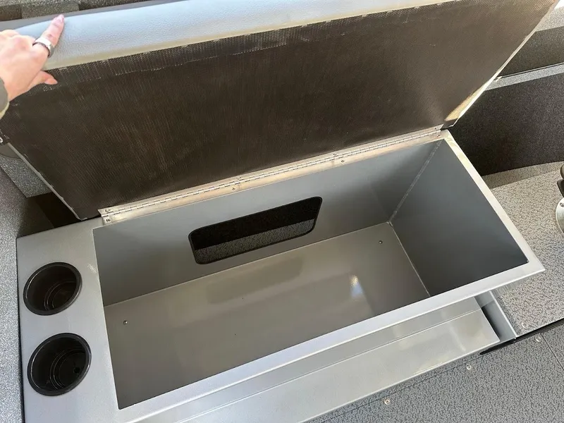 Slide: The Image of Open storage compartment on 2025 KingFisher 2625 Coastal Express boat. - 47