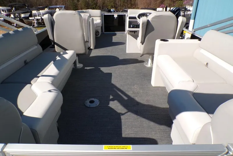 Slide: The Image of 2025 Godfrey Xperience 2286 SBX Sport Tube interior with spacious seating and modern design. - 10