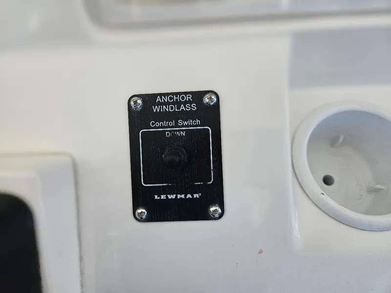 Slide: The Image of Anchor windlass control switch on 2004 Marlago FS35 boat. - 30