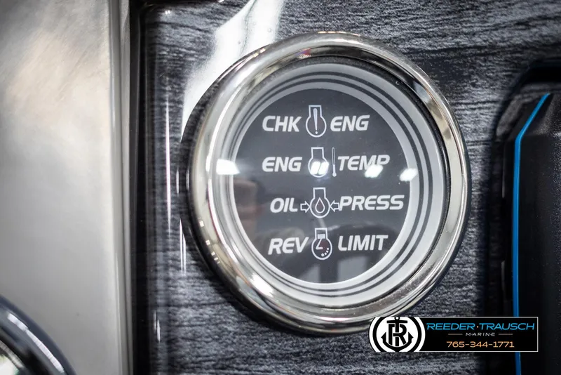 Slide: The Image of 2024 Avalon VEN QF dashboard gauge with engine indicators and Reeder-Trausch branding. - 32