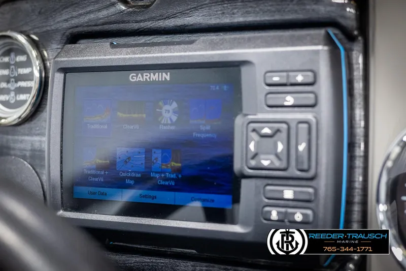 Slide: The Image of Garmin navigation system in 2024 Avalon VEN QF boat dashboard. - 33
